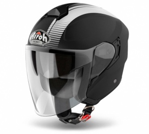 Airoh Hunter Urban Jet Helmet - Simple Matt Black